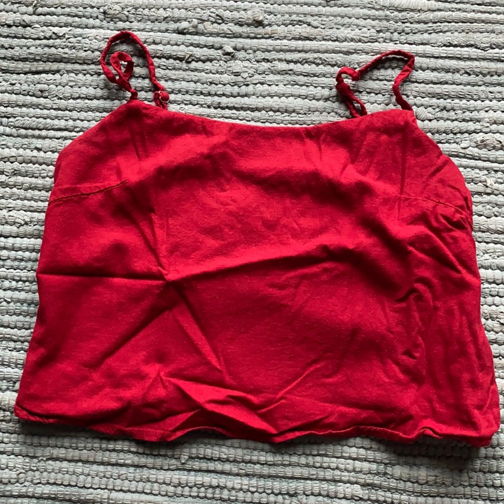 Red tank top